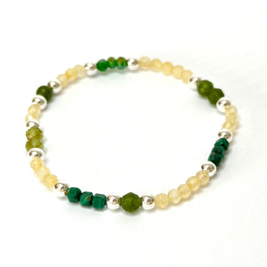 Green Jade is has been connected to wealth for centuries. It attracts harmony and happiness in business and relationships. Citrine attracts wealth and positivity.